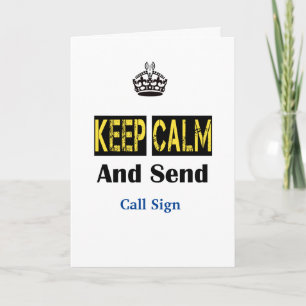 Keep Calm Ham Radio Birthday Card