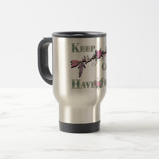 Keep Calm Have Faith Travel Mug (Front Left)