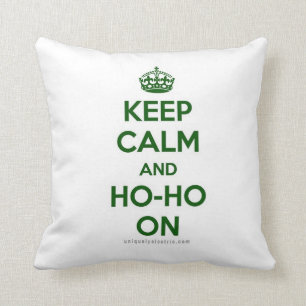 Keep Calm Holiday Throw Pillow