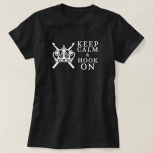 Keep Calm Hook On Crochet Front & Back Dark T-Shirt