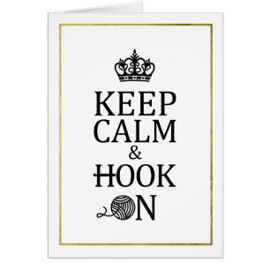 Keep Calm Hook On Faux Gold Border Crafts