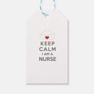 Keep Calm I am a Nurse Gift Tags