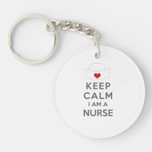 Keep Calm I am a Nurse Key Ring