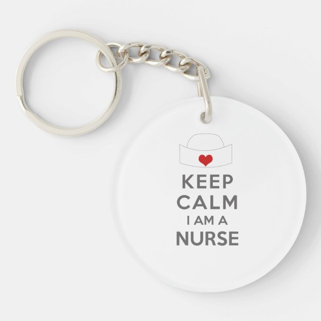 Keep Calm I am a Nurse Key Ring (Front)