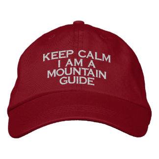keep calm I am mountain guide hat