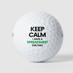 Keep calm I have a spreadsheet for that - Excel Golf Balls