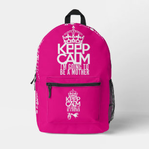 KEEP CALM I´M GOING TO BE A MOTHER BY MASANSER PRINTED BACKPACK