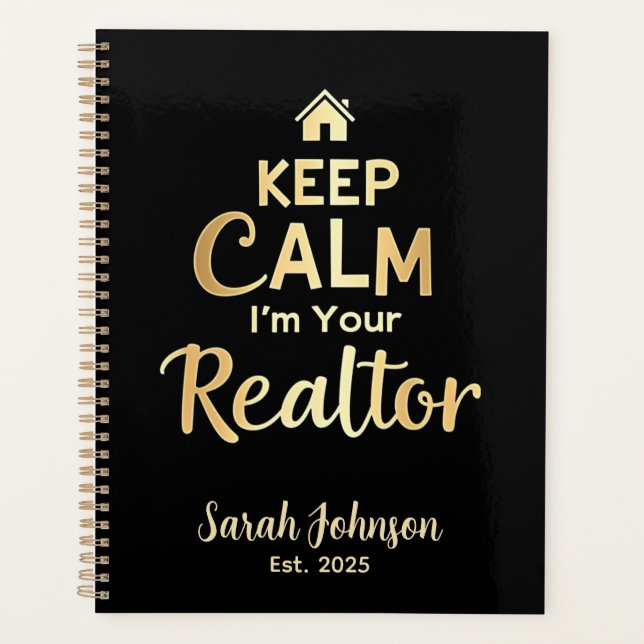 Keep Calm, I’m Your Realtor | Personalised Name Planner (Front)