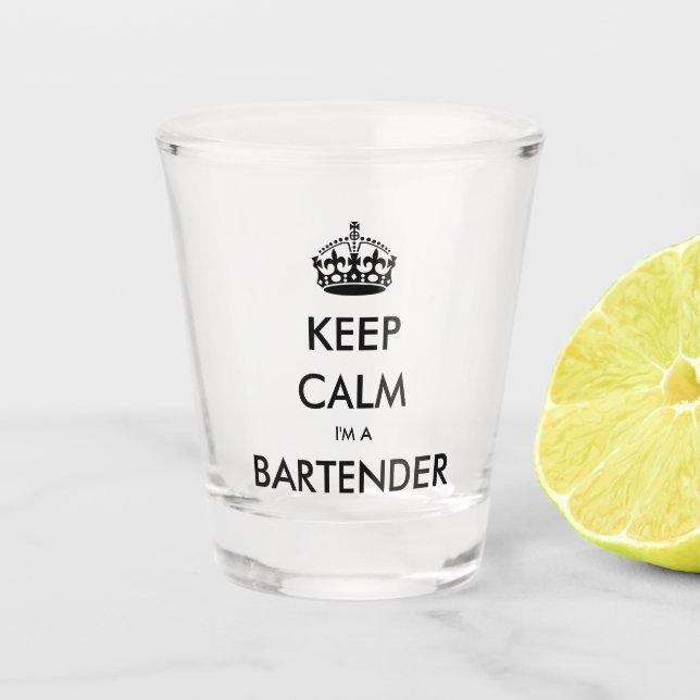 KEEP CALM I'M A BARTENDER (Speakeasy, Bar, Pub) Shot Glass (Front)