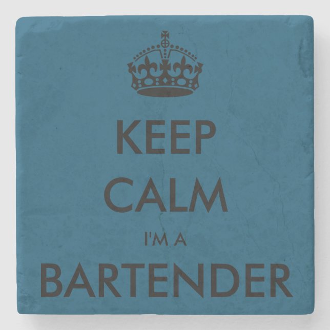 KEEP CALM I'M A BARTENDER STONE COASTER (Front)
