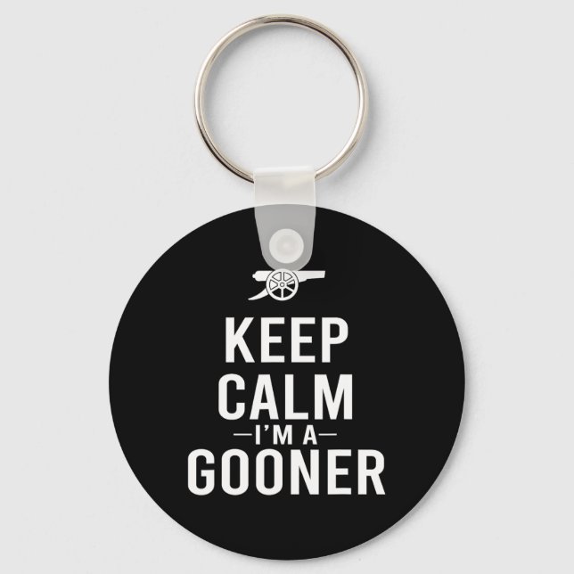 Keep Calm I'm A Gooner Jersey  Key Ring (Front)