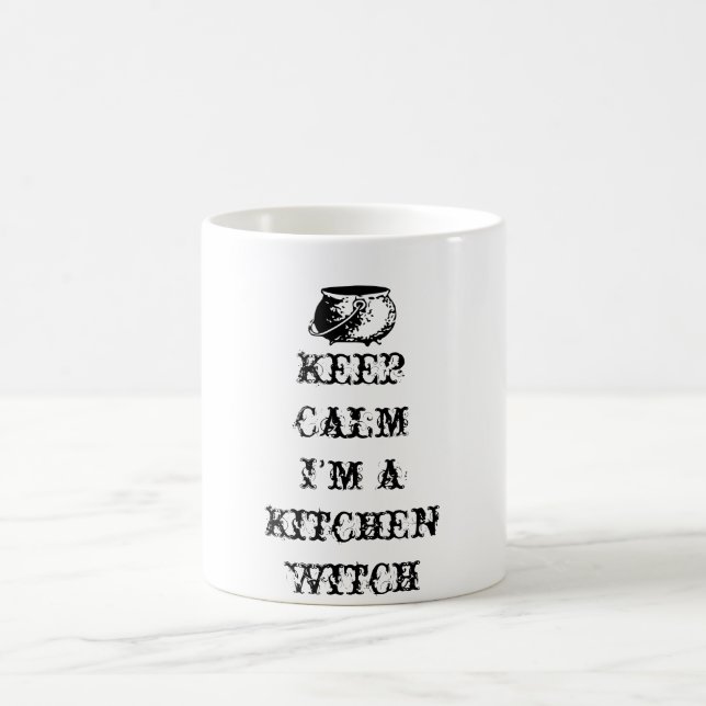Keep Calm, I'm a Kitchen Witch Coffee Mug (Center)