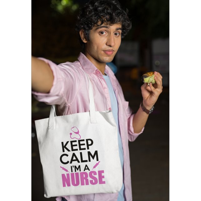 Keep Calm I'm A Nurse Hoodie Tote Bag (Creator Uploaded)