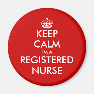 Keep calm i'm a registered nurse fridge magnet