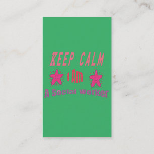 Keep Calm I'm A Social Worker Calling Card