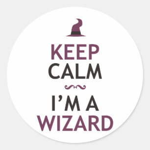 Keep Calm I'm A Wizard Classic Round Sticker