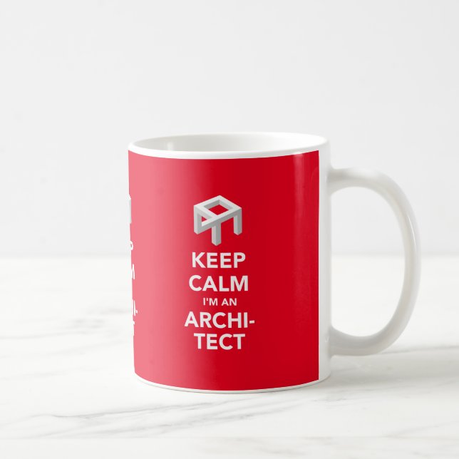Keep calm I'm an architect, 3 image coffee mug (Right)
