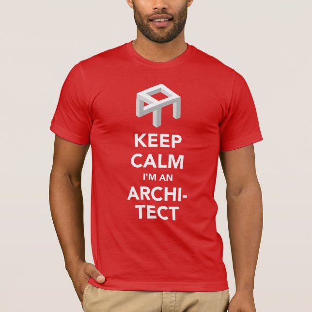 Keep Calm I'm an Architect with optic illusion T-Shirt (Front)