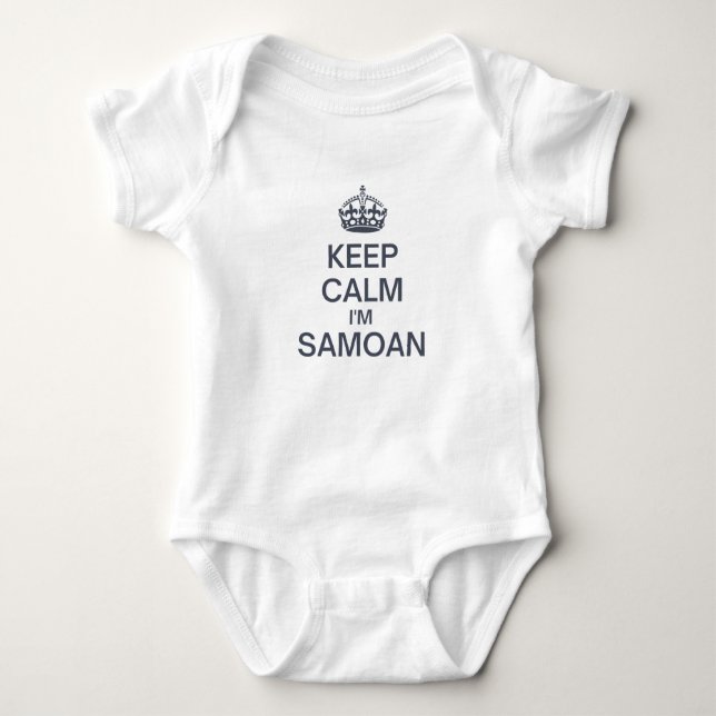 Keep Calm I'm Samoan Baby Bodysuit (Front)