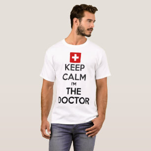 Keep Calm I'm The Doctor Men White T-Shirt