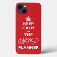 Keep Calm I'm The Wedding Planner White Text Funny