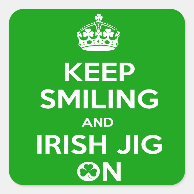 Keep Calm Irish Dancing Slogan Sticker (Front)