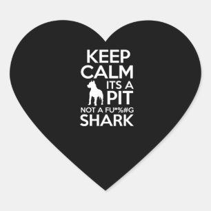 Keep calm it a Pitbull Heart Sticker