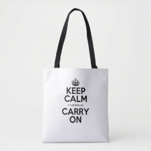 Keep Calm it matches my carry on pun funny baggage Tote Bag
