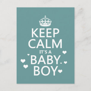 Keep Calm It's A Baby Boy Postcard