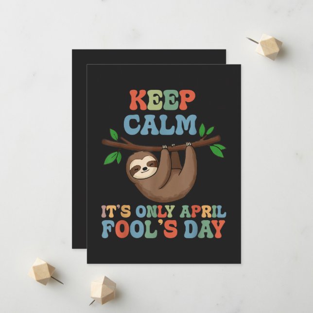 keep calm it's only April fool's day Announcement (Front/Back In Situ)