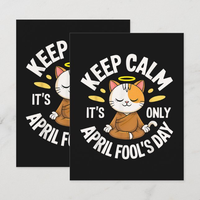 Keep Calm it's only April Fool's Day Announcement (Front/Back)
