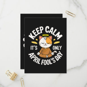 Keep Calm it's only April Fool's Day Invitation Postcard