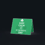 Keep Calm It's St Patricks Day Irish  Card<br><div class="desc">Keep Calm It's St Patricks Day Irish</div>