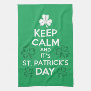Keep Calm It's St Patricks Day Irish Tea Towel