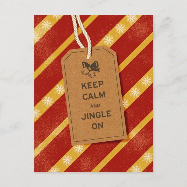 Keep Calm & Jingle On Postcard (Front)