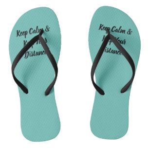Keep Calm & Keep Your Distance Jandals