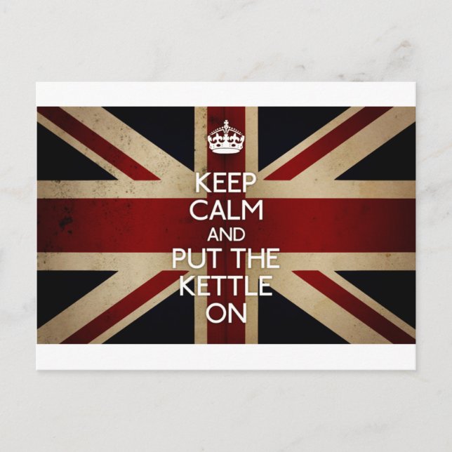 Keep Calm (kettle on) Postcard (Front)