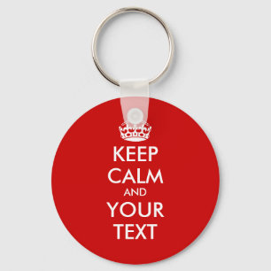 Keep calm keychains   Customisable template