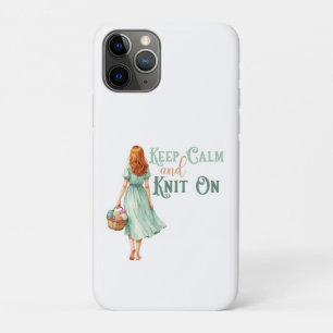 Keep Calm & Knit On iPhone Case