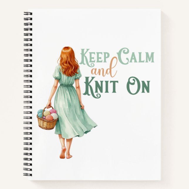 Keep Calm & Knit On Journal  (Front)