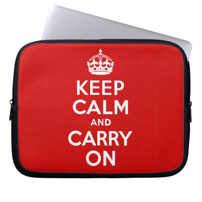 Keep Calm Laptop Sleeve (Front)