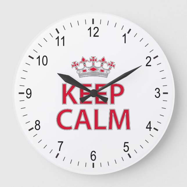 Keep calm large clock (Front)