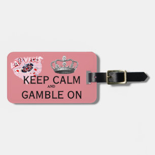Keep Calm Las Vegas pink Luggage Tag