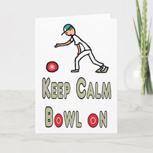 Keep Calm Lawn Bowls Card