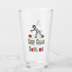 Keep Calm Lawn Bowls Glass