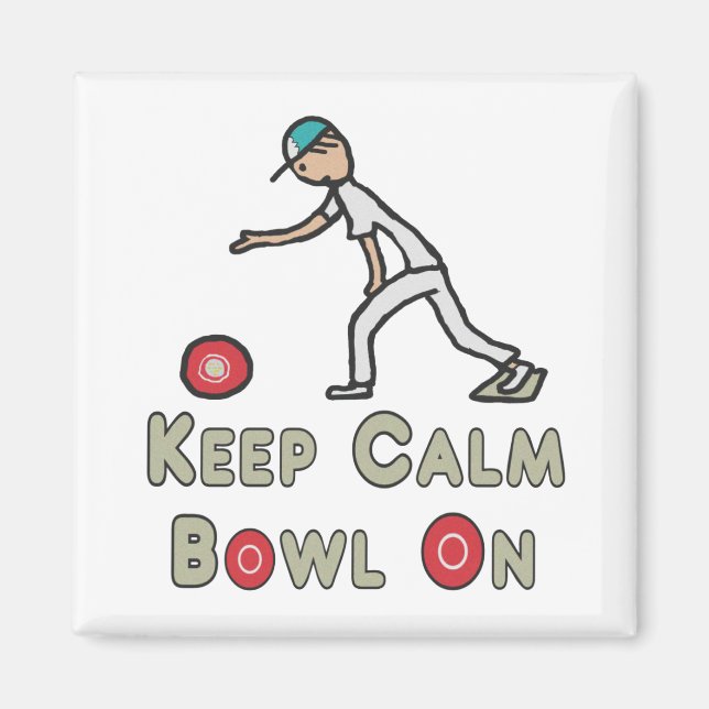 Keep Calm Lawn Bowls Magnet (Front)