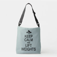 Keep Calm & Lift Weights custom colour bags