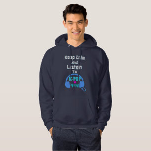 ♪♥Keep Calm & Listen to KPop Men's Basic Hoodi Hoodie