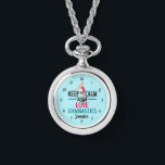 Keep Calm Love Gymnastics Beautiful Gymnast<br><div class="desc">Funny Keep Calm and Love Gymnastics watch for a gymnastics coach to gift to her girls on her competitive team before a tumbling competition. A cute gymnast wristwatch present.</div>
