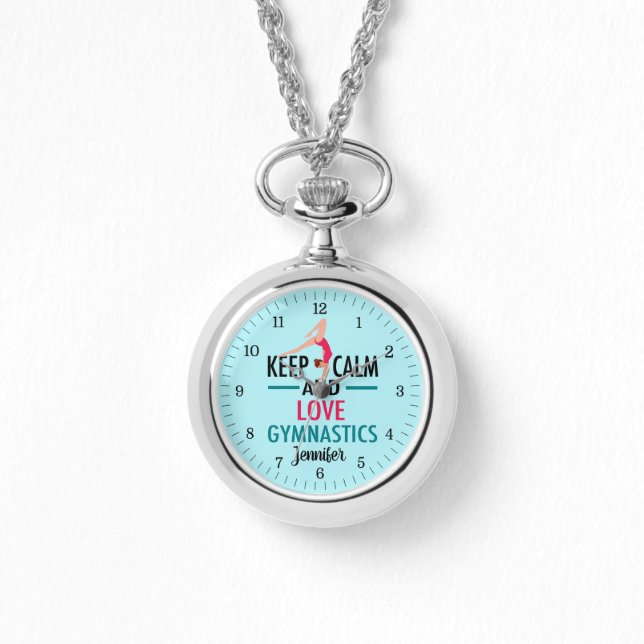Keep Calm Love Gymnastics Beautiful Gymnast Watch (Front)